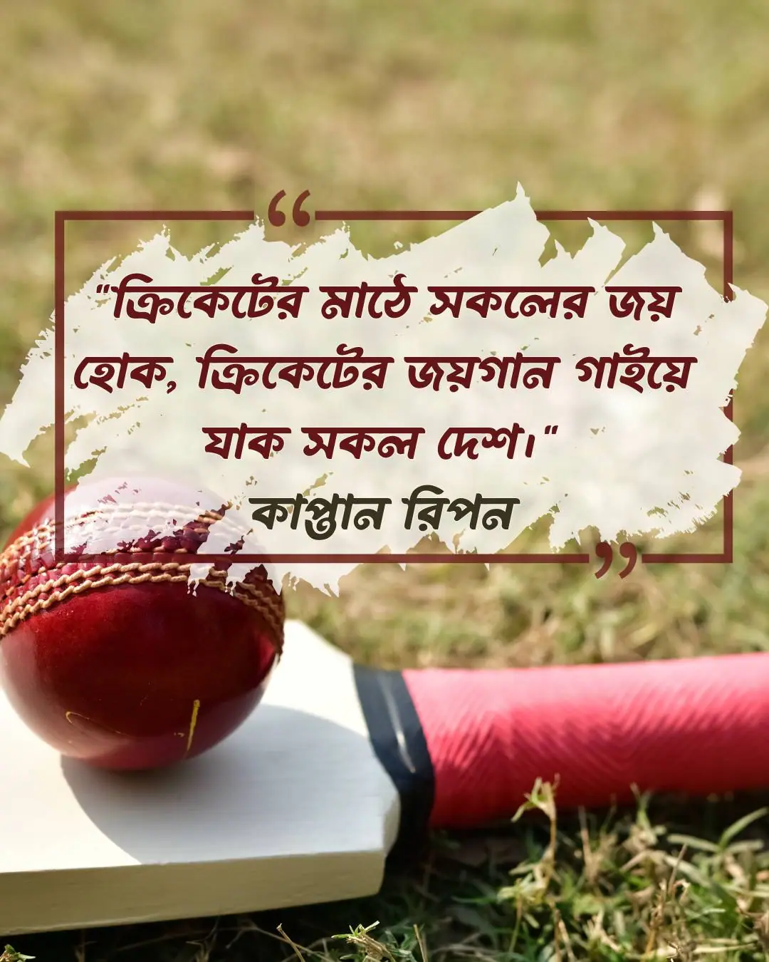 ক্রিকেট খেলা নিয়ে ক্যাপশন, স্ট্যাটাস ও উক্তি ২০২৪ 16 ক্রিকেট খেলা নিয়ে উক্তি - কাপ্তান রিপন