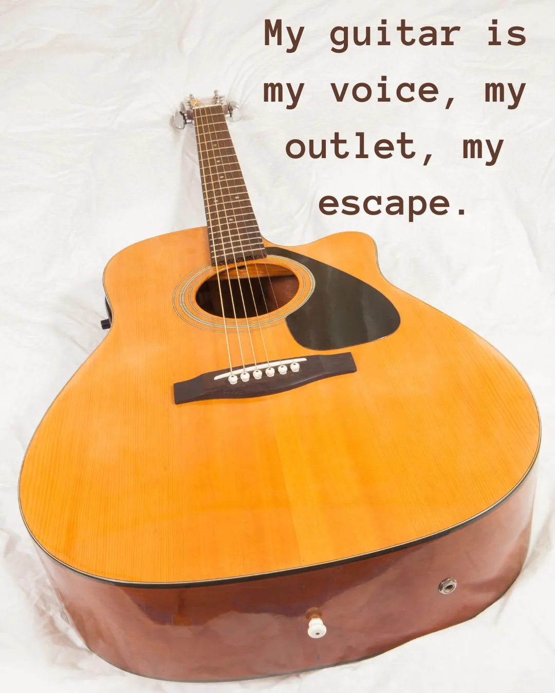 গিটার নিয়ে ক্যাপশন English ও ছবি 1