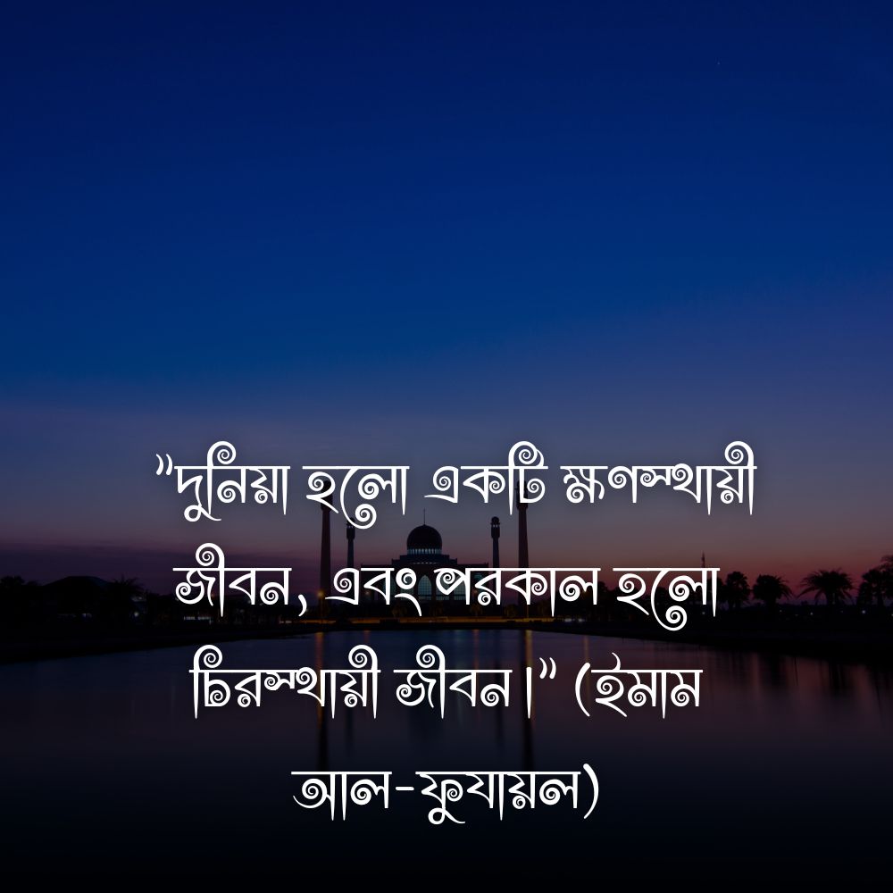 দুনিয়া নিয়ে ইসলামিক উক্তি ও ছবি ৯