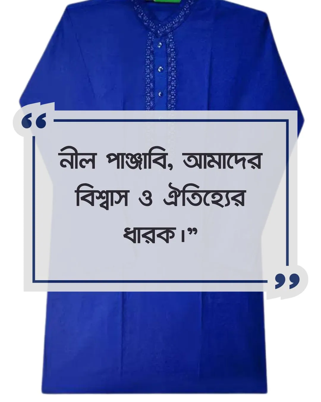 নীল পাঞ্জাবি নিয়ে ক্যাপশন সাথে ছবি ৪