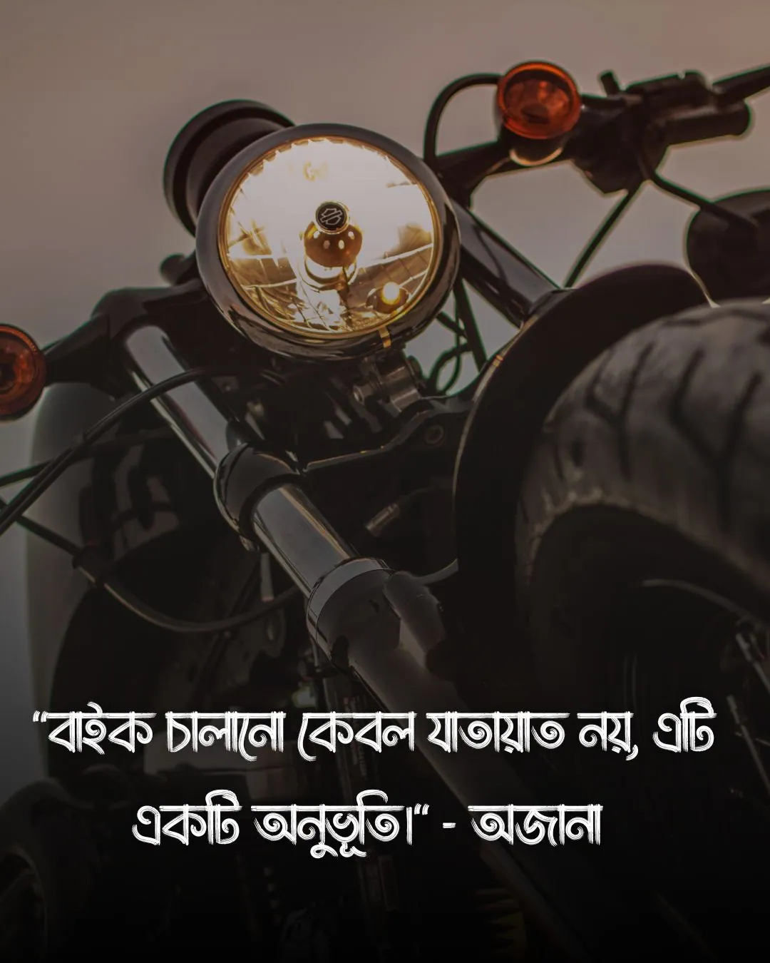 ৮১. "বাইক চালানো কেবল যাতায়াত নয়, এটি একটি অনুভূতি।" - অজানা