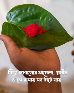 সিঁদুর নিয়ে বাণী ও ছবি