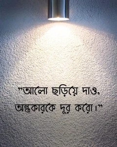 আলো নিয়ে ক্যাপশন - আলো ছড়িয়ে দাও, অন্ধকারকে দূর করো।
