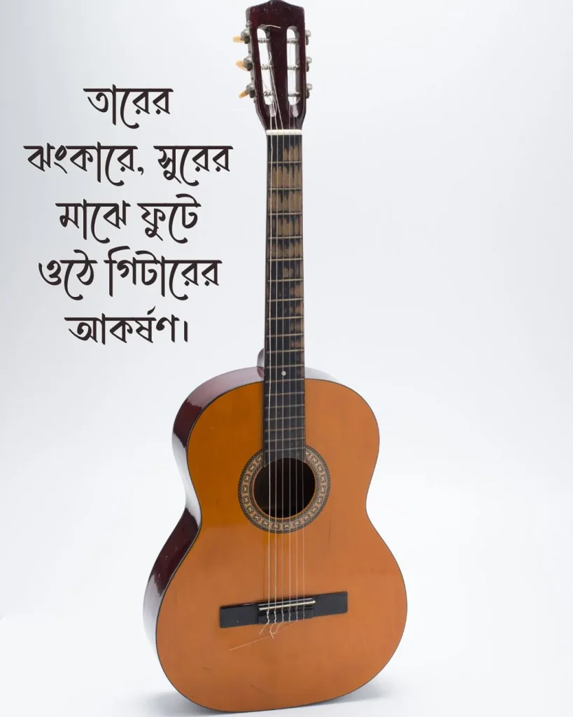 গিটার নিয়ে ছোট ক্যাপশন সাথে ছবি 4