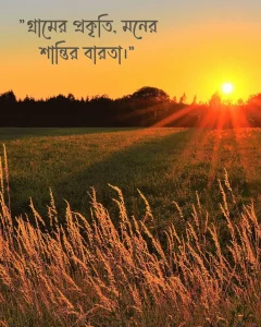 গ্রামের প্রকৃতি নিয়ে ক্যাপশন ও ছবি