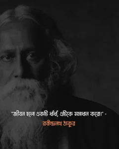 "জীবন হলো একটি ধাঁধাঁ, এটিকে সমাধান করো।" - রবীন্দ্রনাথ ঠাকুর