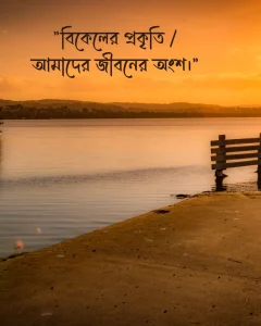 বিকেলের প্রকৃতি নিয়ে ক্যাপশন ও ছবি 1