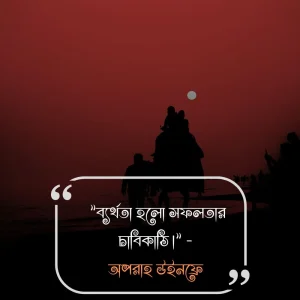 ব্যর্থতা থেকে সফলতার উক্তি -অপরাহ উইনফ্রে