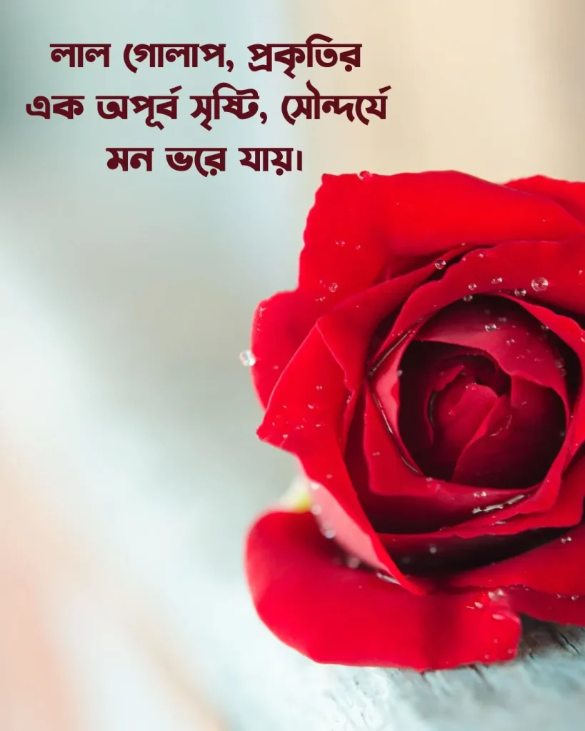 লাল গোলাপ নিয়ে কিছু ক্যাপশন ছবি 2