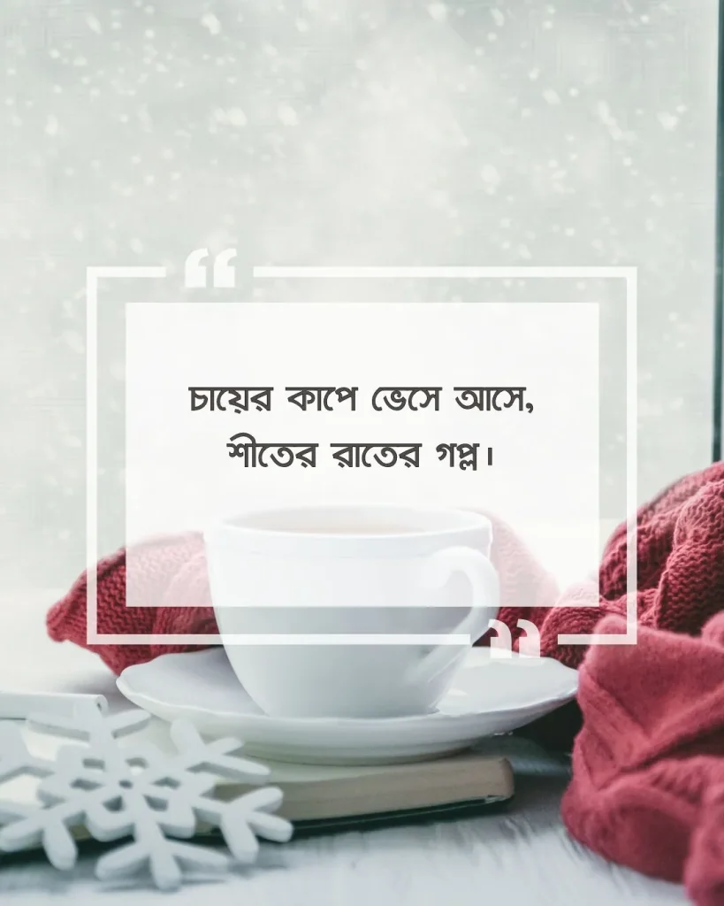 শীতের রাতে চা নিয়ে ক্যাপশন picture