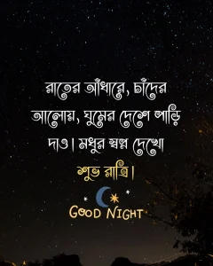 Good night in bengali - শুভ রাত্রি শুভেচ্ছা
