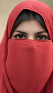 লাল বোরকা পরা প্রোফাইল পিক ৩