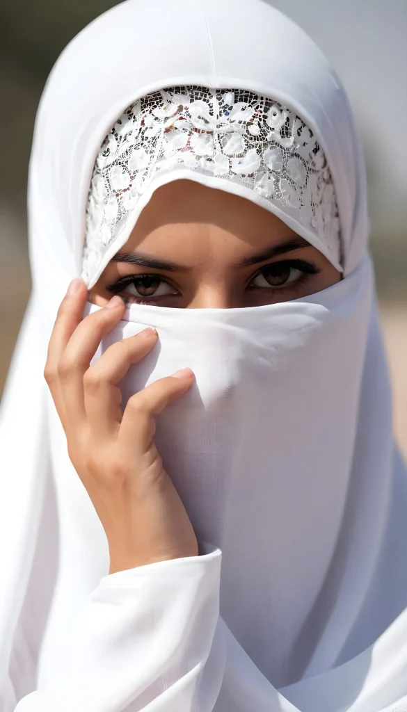 সাদা বোরকা পরা প্রোফাইল পিক ২