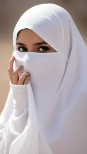 সাদা বোরকা পরা প্রোফাইল পিক ১