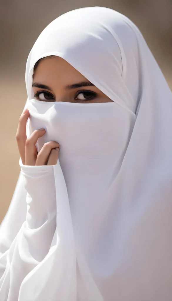 সাদা বোরকা পরা প্রোফাইল পিক ১