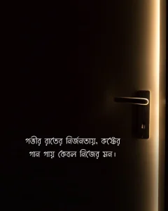 গভীর রাতের নির্জনতায় কষ্টের গান গায় কেবল নিজের মন - dark room sadness bangla
