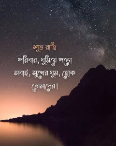 শুভ রাত্রি নিয়ে উক্তি - শুভ রাত্রি পরিবার, ঘুমিয়ে পড়ো সবাই