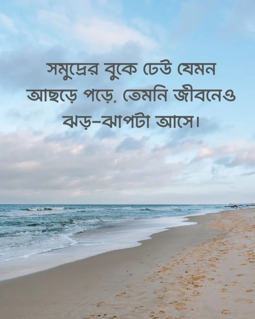 সমুদ্রের বুকে ঢেউ যেমন আছড়ে পড়ে, তেমনি জীবনেও ঝড়-ঝাপটা আসে। পিক
