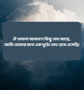 মেঘলা আকাশ নিয়ে রোমান্টিক ক্যাপশন
