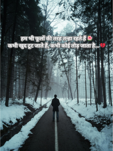 हम भी फूलों की तरह तन्हा रहते हैं 🌺 कभी खुद टूट जाते हैं, कभी कोई तोड़ जाता है… 💔.png