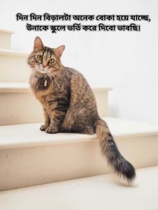 দিন দিন বিড়ালটা অনেক বোকা হয়ে যাচ্ছে, উনাকে স্কুলে ভর্তি করে দিবো ভাবছি.png