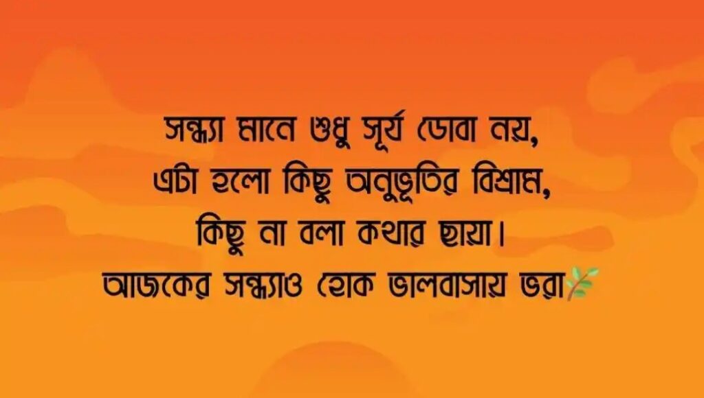 সেরা ১৫৫+ শুভ সন্ধ্যা ক্যাপশন, উক্তি ও স্ট্যাটাস