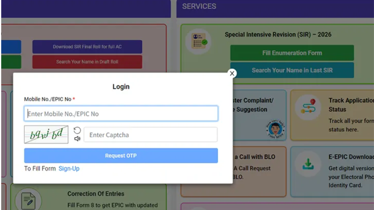 Follow this Step-by-Step Process to Fill the SIR Form Online
